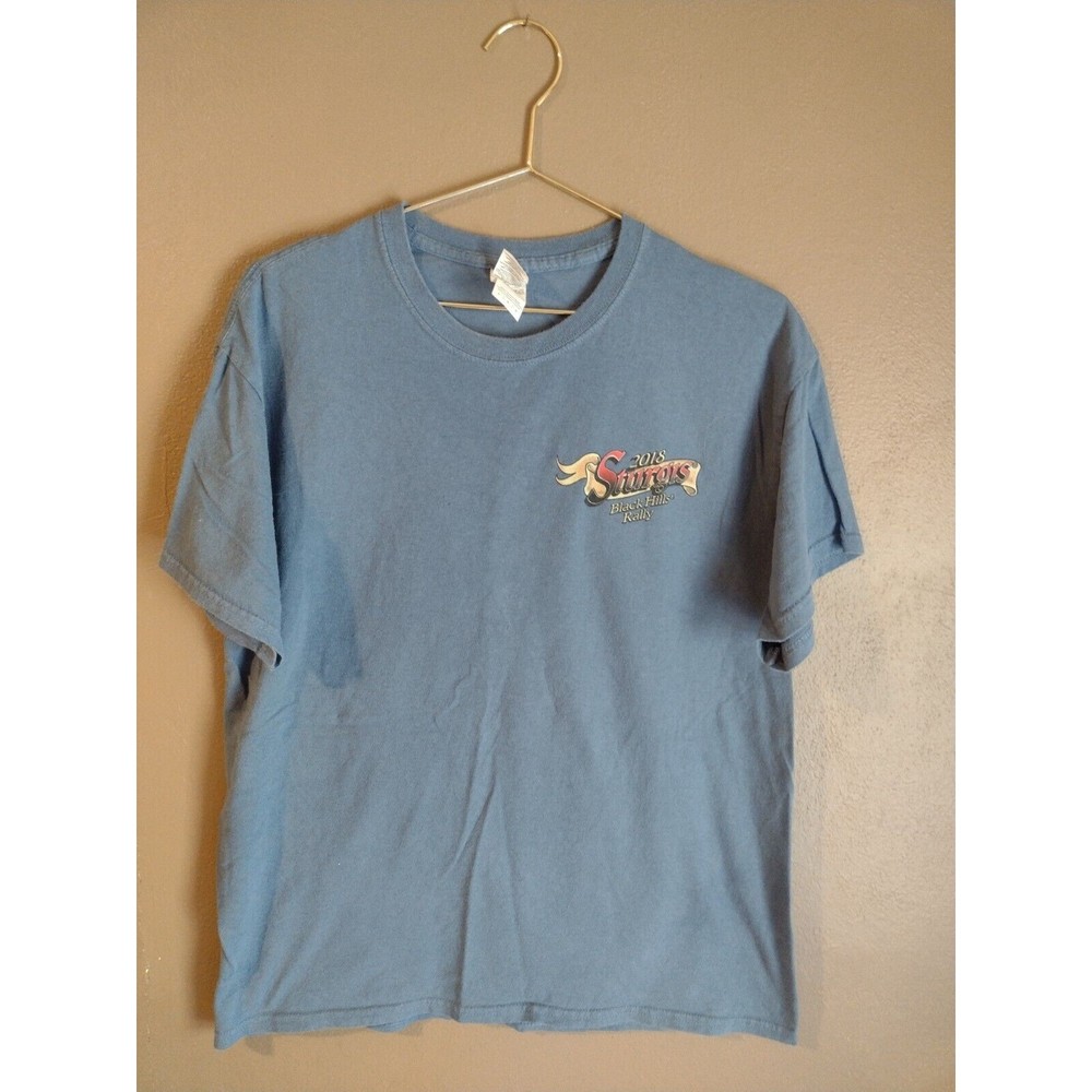 Gildan Mount Rushmore T-Shirt Adult Large Blue South Dakota Black Hills 78th